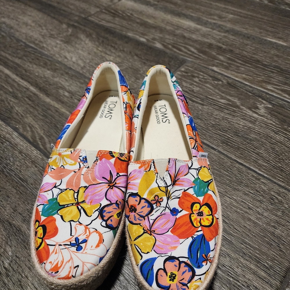 TOMS Women's Floral Canvas Shoes - Multicolor